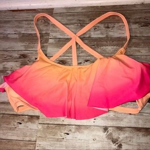 Pink Victoria’s Secret orange/pink ombré swim top